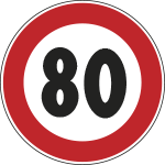 FAH26005080 - Cartello NF 50 LIMITE VELOCITA'KM 80