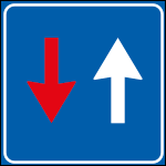 FAH641045 - Cartello NF45 DIRITTO PRECEDENZA SENSI UNICI ALTERNATI