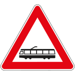 FAR190012 - Triangolo rifrangente NF12 ATTRAVERSAMENTO TRAMVIARIO