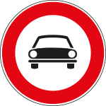 FAR240058 - Disco rifrangente NF 74 TRANSITO vietato AUTOVEICOLI