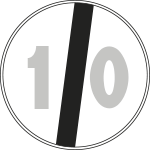 FAR26007110 - Disco  rifrangente NF 71 FINE LIMITE VELOCITA KM 10