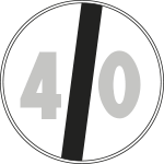 FAR26007140 - Disco  rifrangente NF 71 FINE LIMITE VELOCITA KM 40