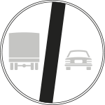 FAR260073 - Cartello NF 73 FINE divieto SORPASSO 3,5t