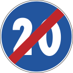 FAR26008620 - Disco rifrangente NF 86 FINE LIMITE MINIMO KM 20