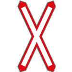 FAR501010C - Rifrangente NF 10/c CROCE S.ANDREA SEMPLICE VERTICALE