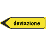 FCR532722L - Cartello indicazione DEVIAZIONE (sinistra)