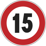 FLH26005015 - Cartello HI NF 50 LIMITE VELOCITA' KM 15