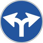 FLH260081A - Cartello NF81a DIREZIONE CONSIGLIATA DESTRA sinistra