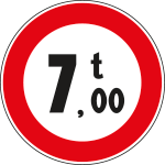 FLH262068 - Cartello NF 68 divieto PESO SUPERIORE t:___