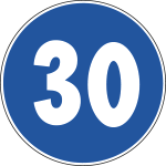 FLR24008530 - Cartello NF 85 LIMITE MINIMO VELOCITA' KM 30