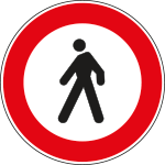 FLR260054 - Cartello NF 54 TRANSITO vietato PEDONI