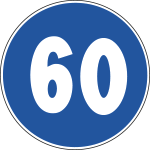 FLR26008560 - Cartello  NF 85 LIMITE MINIMO VELOCITA' KM 60