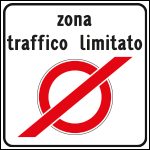 FLR661323 - Cartello  NF 323 FINE ZONA TRAFFICO LIMITATO