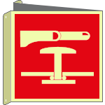 L15166BIW - cartello bifacciale solo simbolo stop emergenza