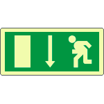 L16027WP - Cartello fotoluminescente uscita di sicurezza basso