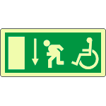 L16037WP - Cartello fotoluminescente uscita disabili basso