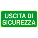 L16120XP - Cartello fotoluminescente uscita di sicurezza