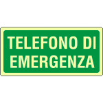 L16136WP - Cartello fotoluminescente telefono di emergenza
