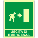 L20106XA - Cartello fotoluminescente uscita di emergenza ds