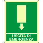 L20107YP - Cartello fotoluminescente uscita di emergenza
