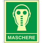 L20115WP - Cartello fotoluminescente maschere