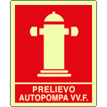L20182XP - Cartello fotoluminescente prelievo autopompa