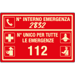 L3568P - Cartello fotoluminescente N.telefoni emergenza