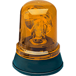 LPRJ12A - Segnalatore rotante euro 12V.cc colore arancio