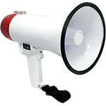 MEGK21 - megafono 10 W volume regolabile, cinghia di sicurezza, funzione sirena
