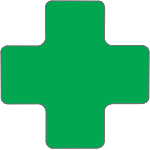 NBM203G - confezione 20 divisori a "+" poliestere adesivo colore VERDE