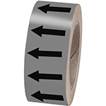 NBTF50SN - frecce adesive in rotolo per tubazioni GRIGIO/NERO h.mm 50
