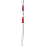 PAS30 - Solo paletto parapedonale bianco/rosso diametro 30mm