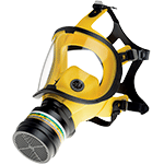 PC4009 - Maschera antigas IDEA in gomma siliconica gialla escluso filtro