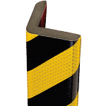 PGE727YN - Paracolpi tipo H+ mt. 1 giallo/nero  RIFRANGENTE