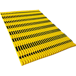PGE902S - Paracolpi SAFE IN in Eva espansa piano rigato colore giallo/nero