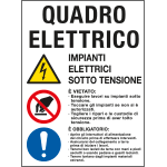 PO5028 - cartello in Polionda Quadro elettrico multisimbolo