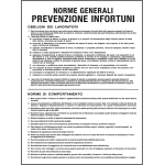 PO5031 - cartello in Polionda Norme generali prevenzione infortuni