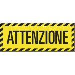 PP152 - scritta autoadesiva per pavimenti ATTENZIONE