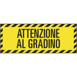 PP153 - scritta autoadesiva per pavimenti ATTENZIONE AL GRADINO
