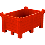 PS5805R - vasca raccolta polietilene impilabile colore ROSSO