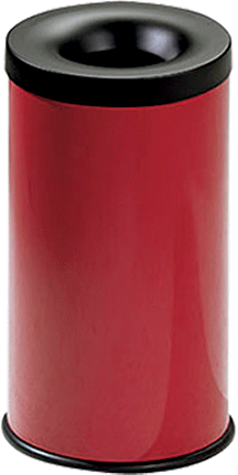 PSR542R - Cestino gettacarte autoestinguente rosso capacita' lt. 75