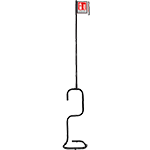PST190N - Porta estintore in tubolare nero con asta segn