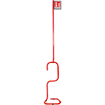 PST190R - Porta estintore in tubolare rosso con asta segn