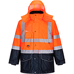 PWT0426XL - giacca Traffic HI 7 in 1 arancione/navy tg. XL