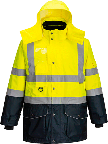 PWT1026M - giacca Traffic HI 7 in 1 giallo/navy tg M
