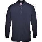 PWT3010XXXL - polo manica lunga ignifuga/antistatica blu tg.XXXl