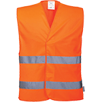 PWT474XXL/XXXL - gilet 2 bande HI arancio tg.XXL/XXXL