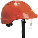PWT55A - casco da lavoro con visiera arancione