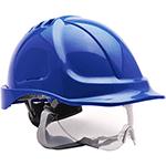 PWT55B - casco da lavoro con visiera blu royal