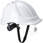 PWT55W - casco da lavoro con visiera bianco